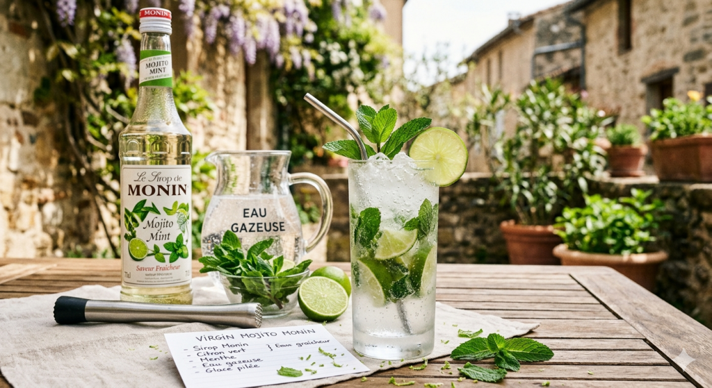 Virgin mojito : la recette du mojito sans alcool au sirop MONIN Recette du virgin mojito