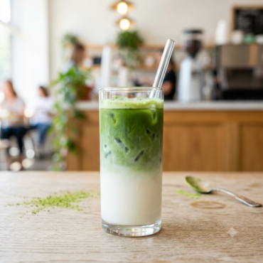 Matcha latte glacé