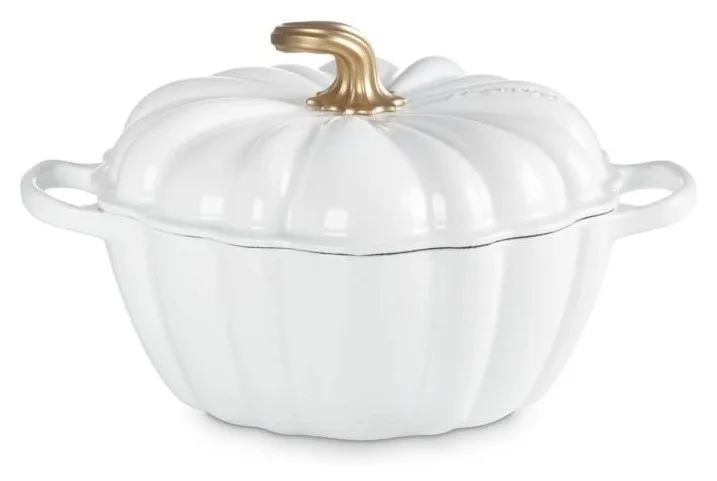 Cocotte en forme de citrouille Le Creuset 24 cm Blanc